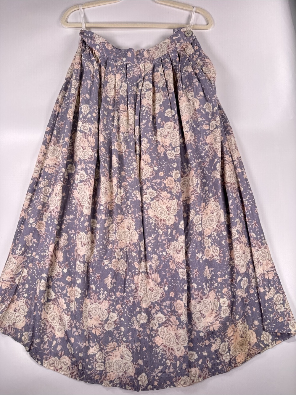 Spare Change California Maxi Skirt Vintage Pleated Floral Purple Medium - Picture 2 of 10